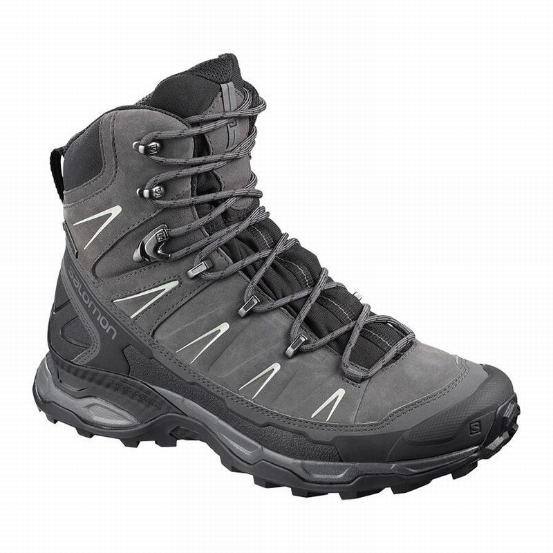 Salomon Singapore Womens Hiking Boots - X ULTRA TREK GORE-TEX Black/Grey | 41283-NALD